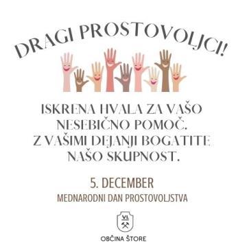 Občina Štore prostovoljstvo 2023